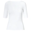 Lauren Ralph Lauren Cotton Boatneck Top In White