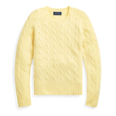 Polo Ralph Lauren Kids' Cable-knit Cashmere Sweater In Beekman Yellow