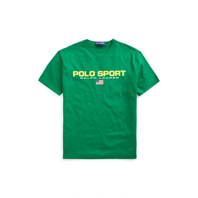 Ralph Lauren Classic Fit Polo Sport Jersey T-shirt In English Green