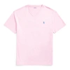 Ralph Lauren Classic Fit Jersey V-neck T-shirt In Carmel Pink/blue