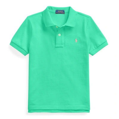 Polo Ralph Lauren Kids' Cotton Mesh Polo Shirt In Sunset Green