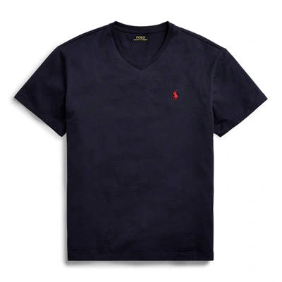 Polo Ralph Lauren Classic Fit Jersey V-neck T-shirt In Ink