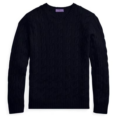 Ralph Lauren Cable-knit Cashmere Sweater In Classic Chairman Navy