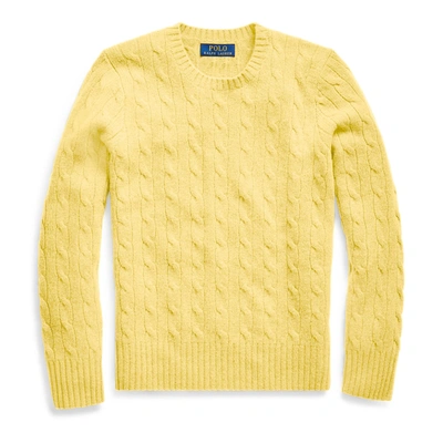 Polo Ralph Lauren Kids' Cable-knit Cashmere Sweater In Beekman Yellow