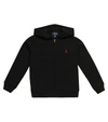 Polo Ralph Lauren Kids' Cotton-blend Zip-up Hoodie In Polo Black