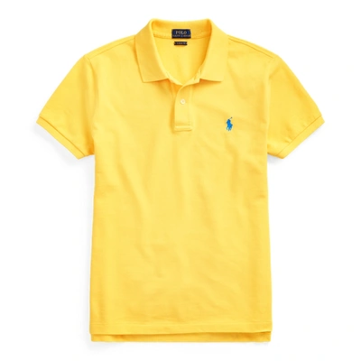 Ralph Lauren Classic Fit Mesh Polo Shirt In Yellowfin