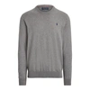 Polo Ralph Lauren Cotton Crewneck Sweater In Boulder Grey Heather