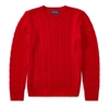 Polo Ralph Lauren Kids' Cable-knit Cashmere Sweater In Rl 2000 Red
