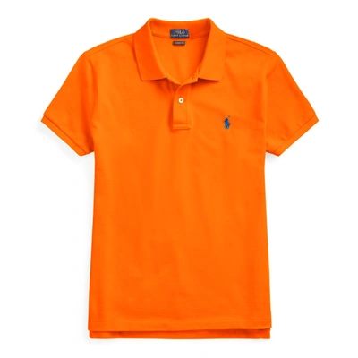 Ralph Lauren Classic Fit Mesh Polo Shirt In Sailing Orange