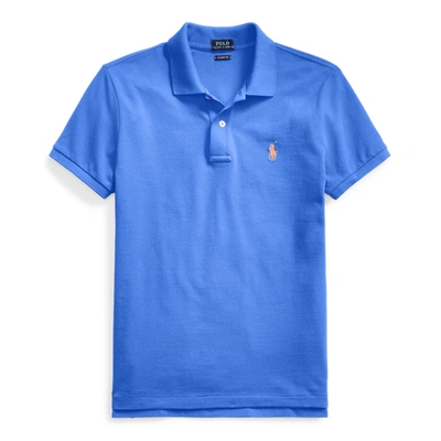 Ralph Lauren Classic Fit Mesh Polo Shirt In New Iris Blue