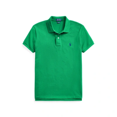 Ralph Lauren Classic Fit Mesh Polo Shirt In Billiard