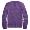 Ralph Lauren Cable-knit Cashmere Sweater In Morgan Purple Heather