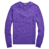 Ralph Lauren Cable-knit Cashmere Sweater In Bright Purple