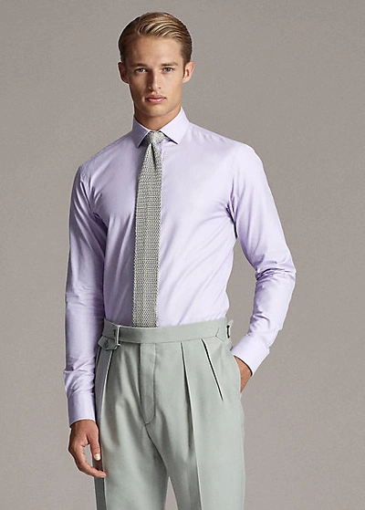 Ralph Lauren French Cuff End-on-end Shirt In Lavender