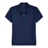 Polo Ralph Lauren Classic Fit Mesh Polo Shirt In Newport Navy/red