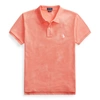 Ralph Lauren Classic Fit Frayed Polo Shirt In Amalfi Red/white