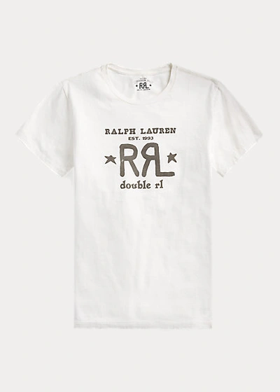 Double Rl Logo Crewneck T-shirt In Paper White