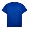 Ralph Lauren Classic Fit Jersey V-neck T-shirt In Heritage Royal/red