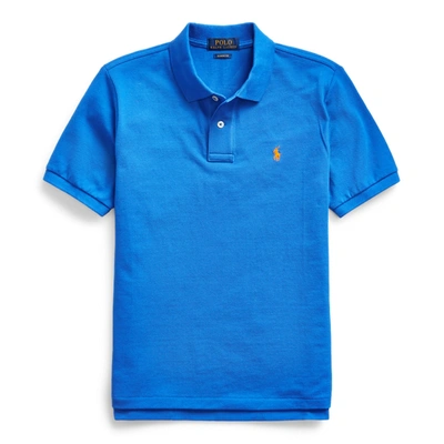 Polo Ralph Lauren Kids' Cotton Mesh Polo Shirt In New Iris Blue