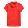 Polo Ralph Lauren Kids' Cotton Mesh Polo Shirt In African Red
