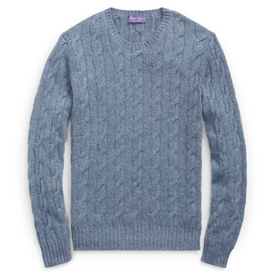 Ralph Lauren Cable-knit Cashmere Sweater In Supply Blue Melange