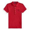 Ralph Lauren Slim Fit Stretch Polo Shirt In Red/navy