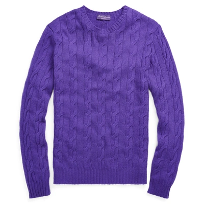 Ralph Lauren Cable-knit Cashmere Sweater In Classic Violet