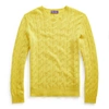 Ralph Lauren Cable-knit Cashmere Sweater In Classic Lemon Yellow