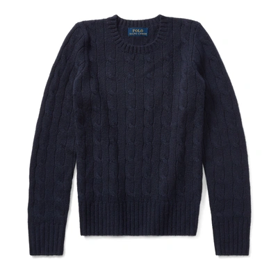 Polo Ralph Lauren Cable-knit Cashmere Sweater In French Navy