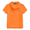 Polo Ralph Lauren Kids' Cotton Mesh Polo Shirt In Resort Orange