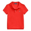 Polo Ralph Lauren Kids' Cotton Mesh Polo Shirt In African Red