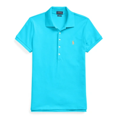 Ralph Lauren Slim Fit Stretch Polo Shirt In Cove Blue