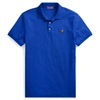 Ralph Lauren Custom Slim Fit Piqué Polo Shirt In Royal Blue