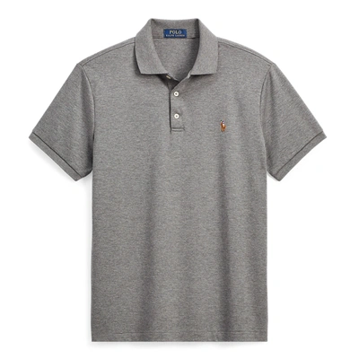 Polo Ralph Lauren Soft Cotton Polo Shirt In Foster Grey Heather