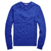Ralph Lauren Men's Provence Cable-knit Cashmere Sweater In Classic Copen Blue