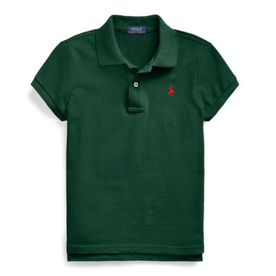 Polo Ralph Lauren Kids' Cotton Mesh Polo Shirt In College Green