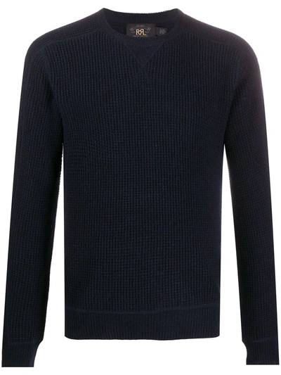 Ralph Lauren Waffle-knit Cashmere Jumper In Polo Black