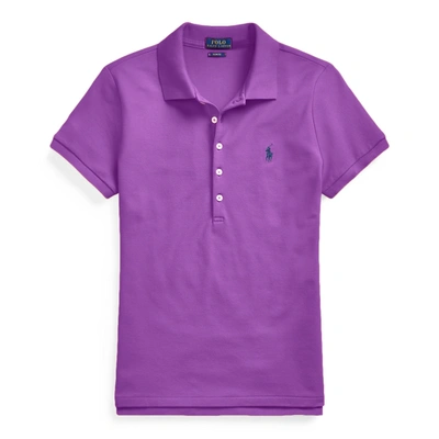 Polo Ralph Lauren Slim Fit Stretch Polo Shirt In Paloma Purple