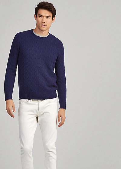 Ralph Lauren Cable-knit Cashmere Sweater In Cream