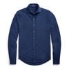 Ralph Lauren Keaton Washed Piqué Shirt In Squadron Blue Heather