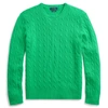 Ralph Lauren Cable-knit Cashmere Sweater In New Tie Green