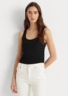 Ralph Lauren Stretch Tank Top In Polo Black