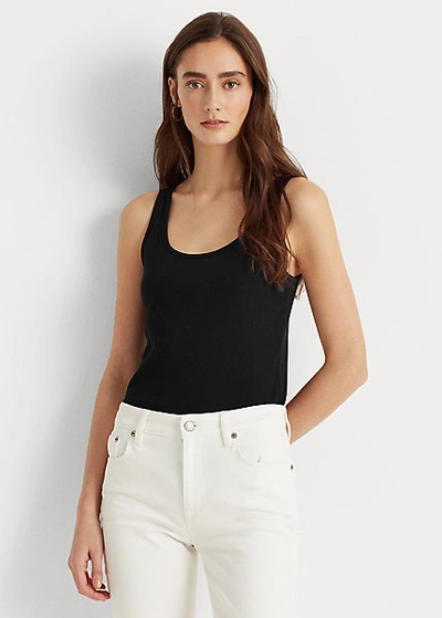 Lauren Ralph Lauren Cotton-blend Tank Top In Polo Black