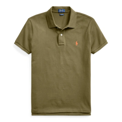 Ralph Lauren Classic Fit Mesh Polo Shirt In Canopy Olive