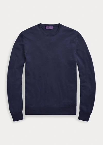 Ralph Lauren Cashmere Crewneck Sweater In Classic Chairman Navy