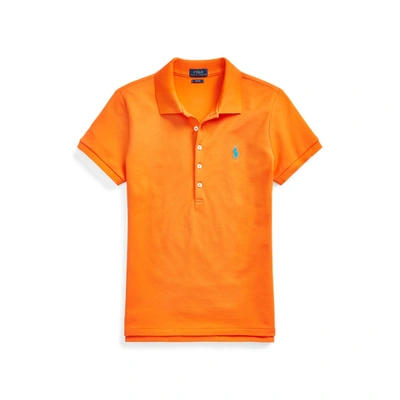 Ralph Lauren Slim Fit Stretch Polo Shirt In Resort Orange