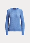 Ralph Lauren Cable-knit Cashmere Sweater In Mint Green