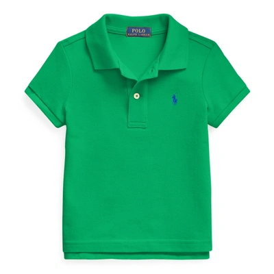 Polo Ralph Lauren Kids' Cotton Mesh Polo Shirt In Billiard