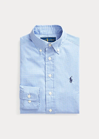 Polo Ralph Lauren Kids' Slim Fit Gingham Dress Shirt In Pink Multi