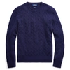 Ralph Lauren Cable-knit Cashmere Sweater In Bright Navy